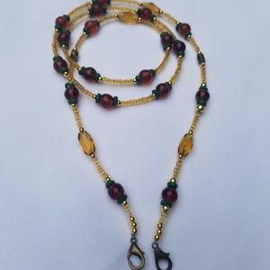 MASK CHAIN*AUTUMN COLORS. BROWN, GREEN, GOLD